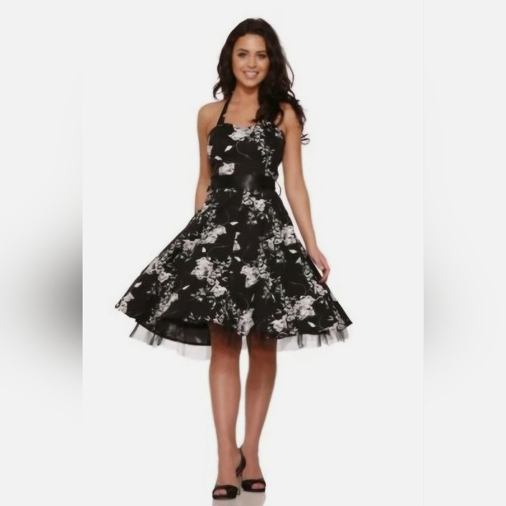 Hearts & Roses Rockabilly / Pinup Halter Dress
